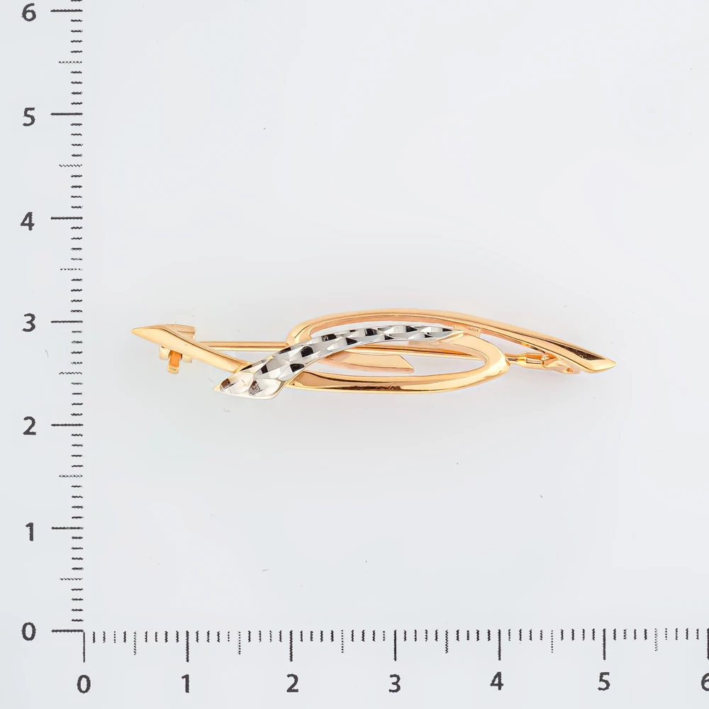 Брошь из красного золота 585 пробы