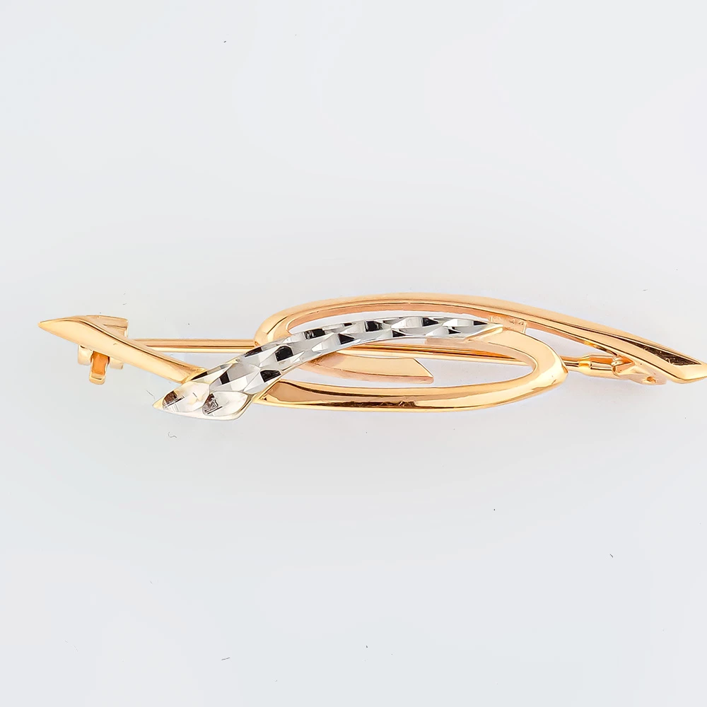 Брошь из красного золота 585 пробы