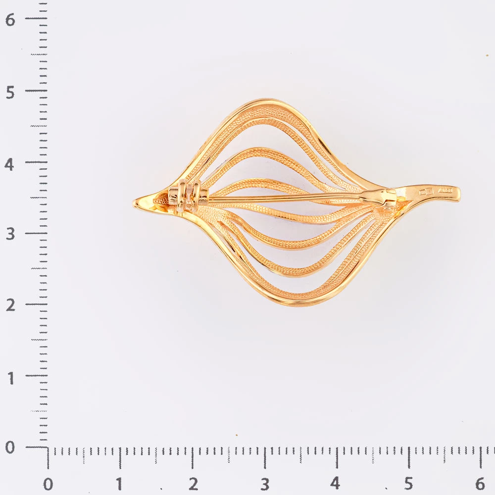 Брошь из красного золота 585 пробы