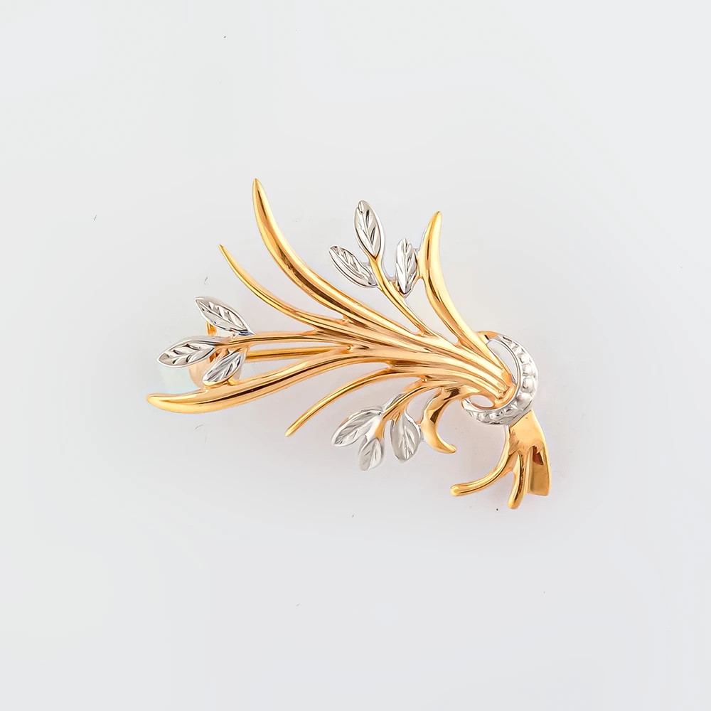 Брошь из красного золота 585 пробы