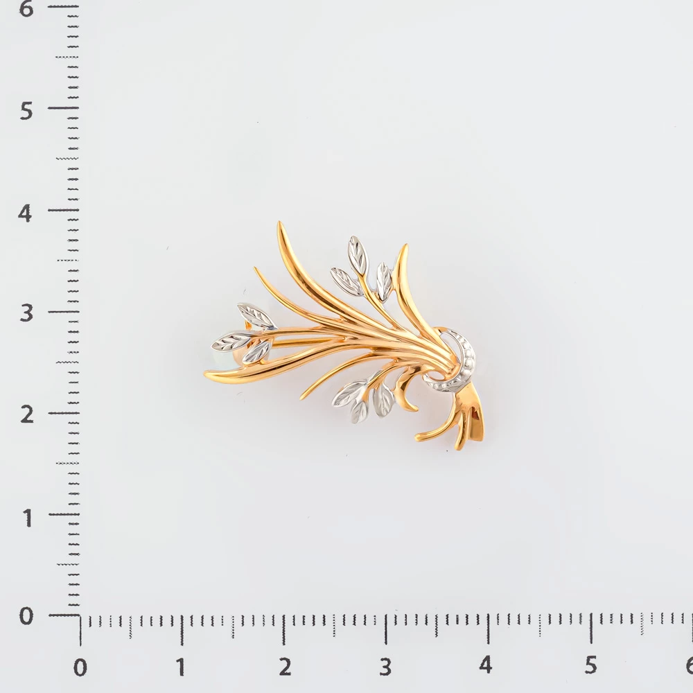 Брошь из красного золота 585 пробы