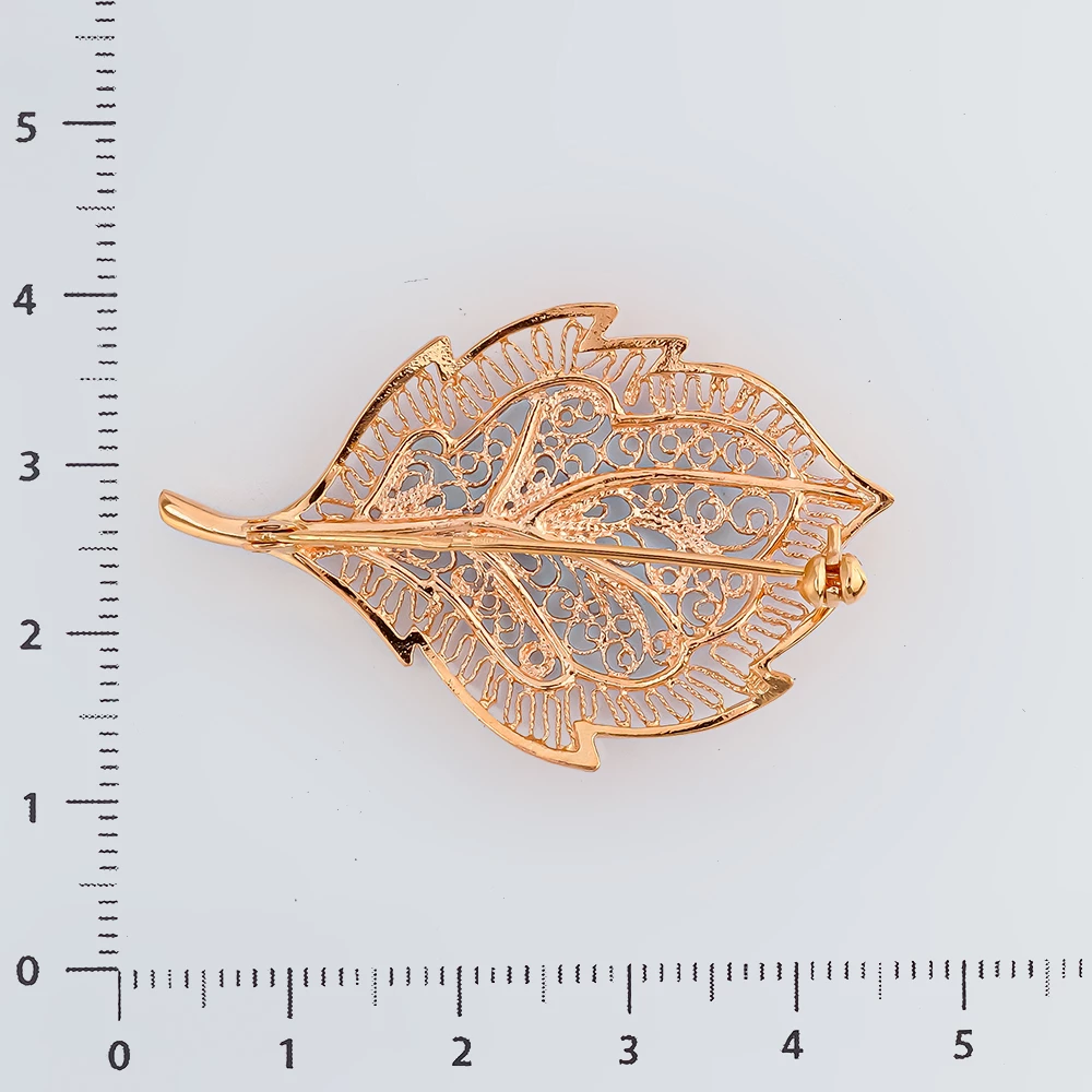 Брошь из красного золота 585 пробы