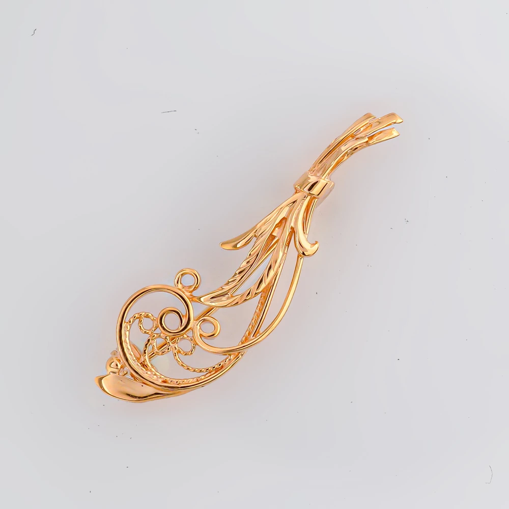 Брошь из красного золота 585 пробы