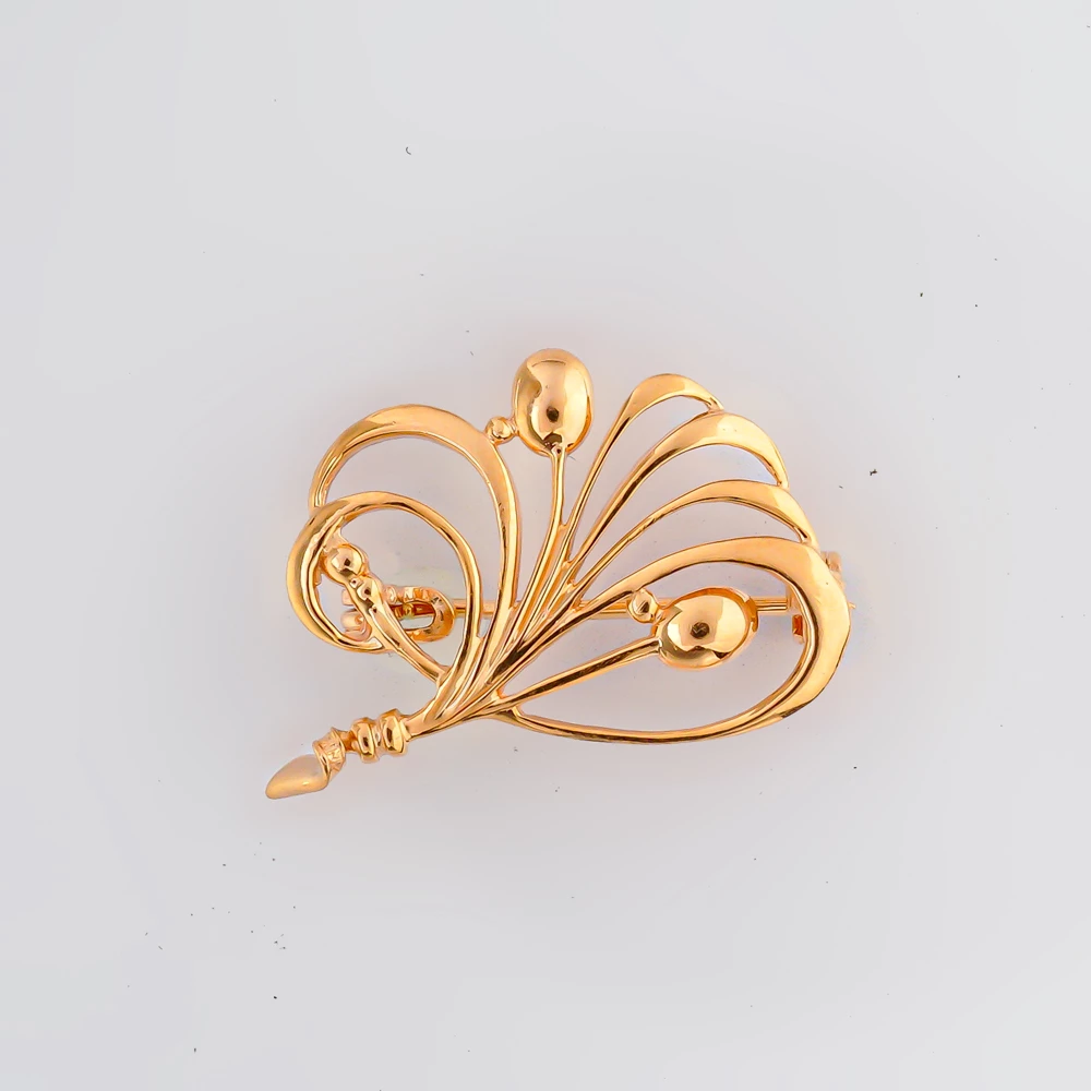 Брошь из красного золота 585 пробы