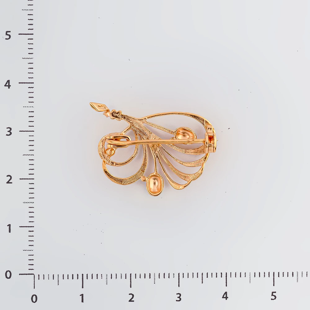 Брошь из красного золота 585 пробы