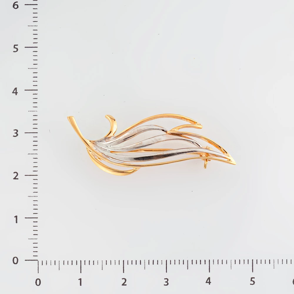 Брошь из красного золота 585 пробы