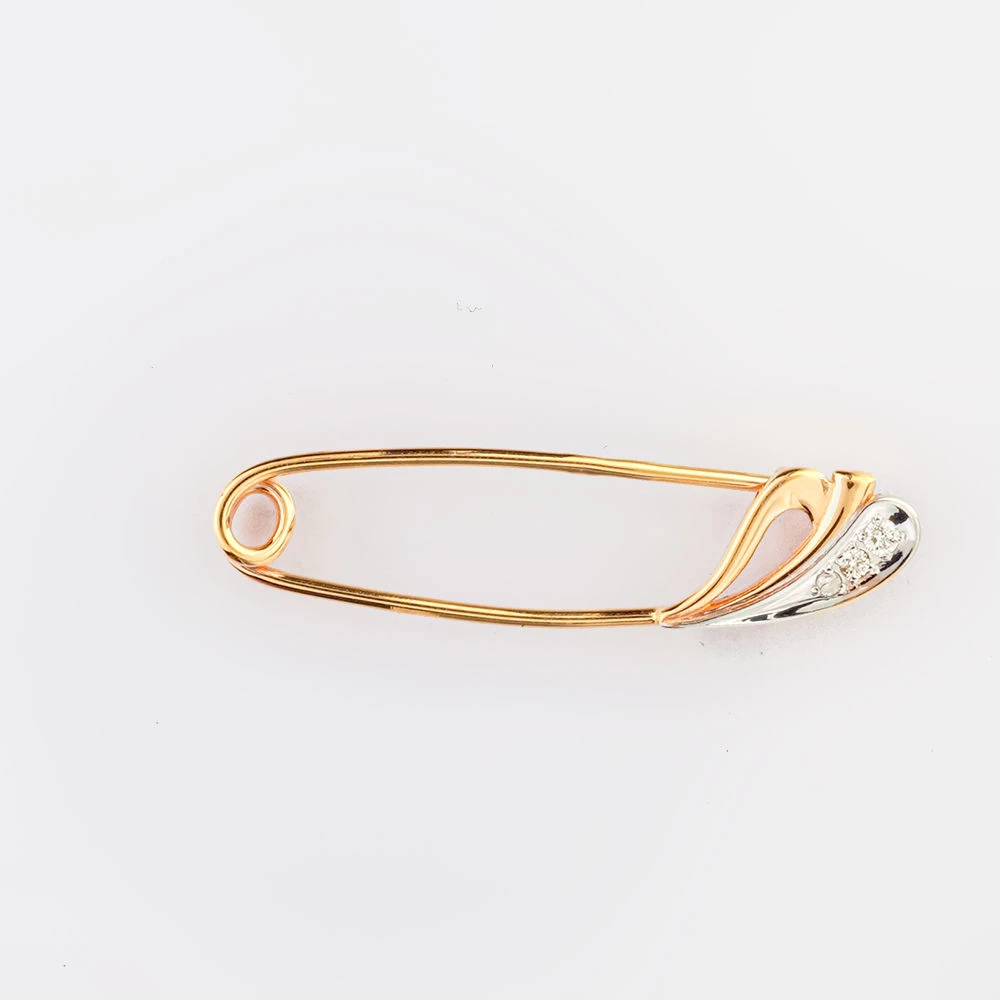 Брошь с бриллиантом из красного золота 585 пробы