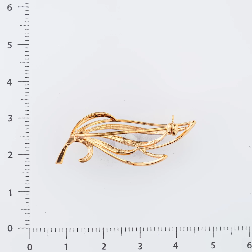 Брошь из красного золота 585 пробы