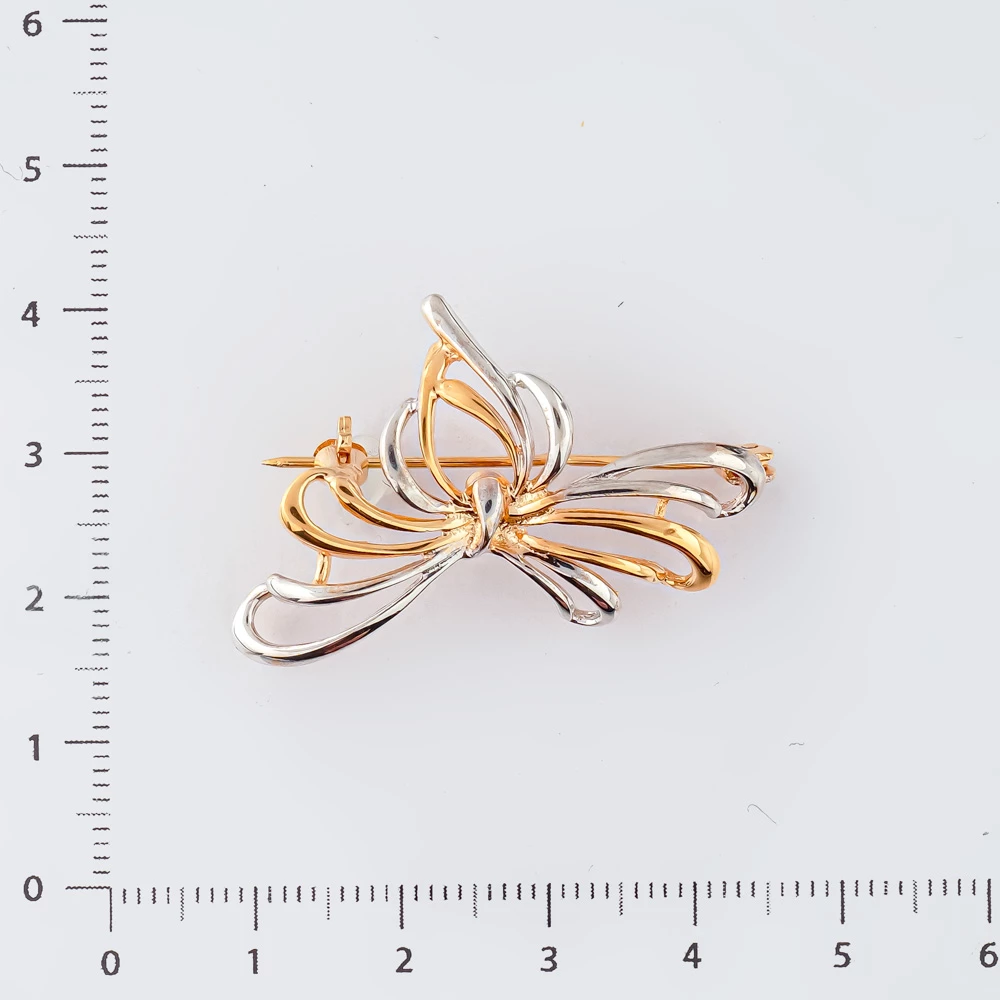 Брошь из красного золота 585 пробы