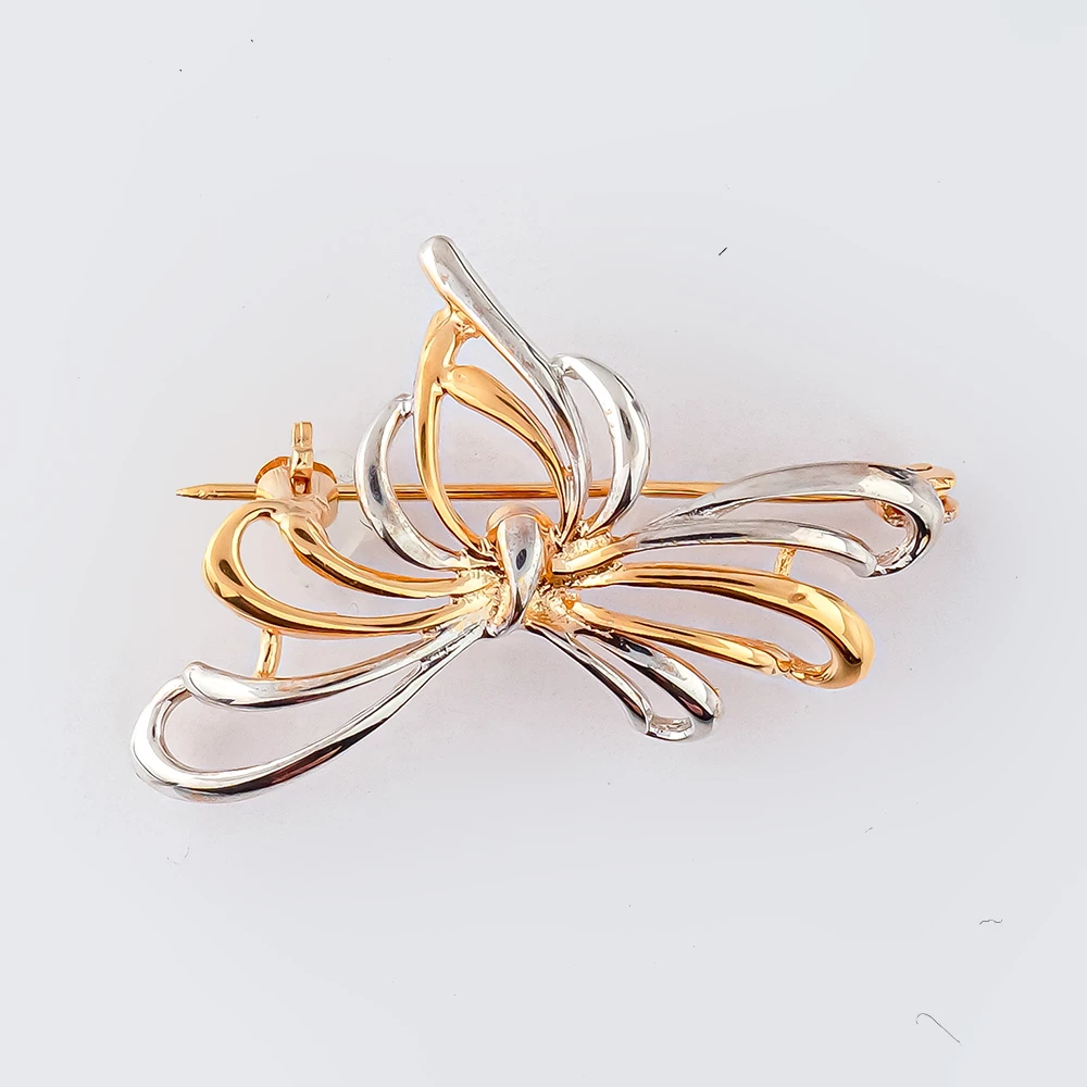 Брошь из красного золота 585 пробы