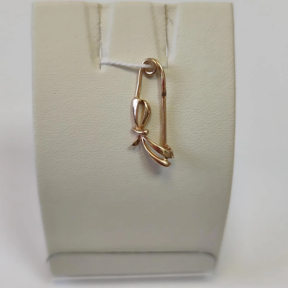 Брошь из красного золота 585 пробы