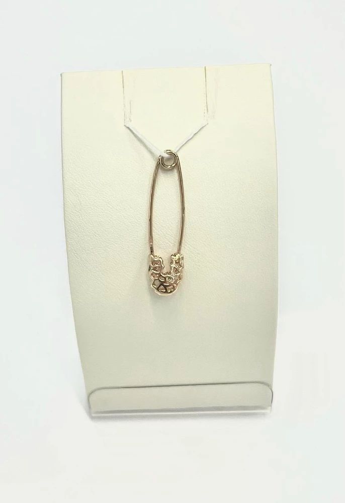 Брошь из красного золота 585 пробы