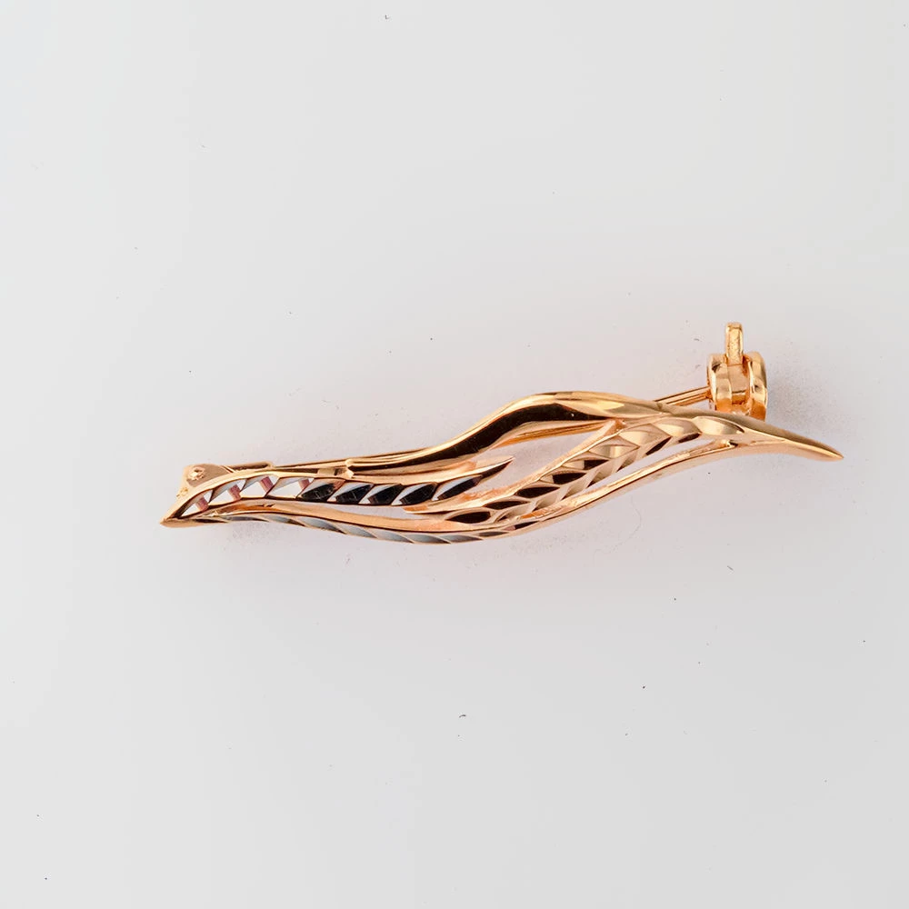 Брошь из красного золота 585 пробы