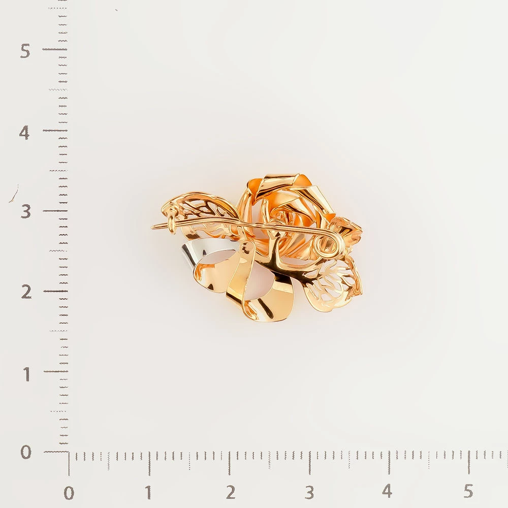 Брошь из красного золота 585 пробы