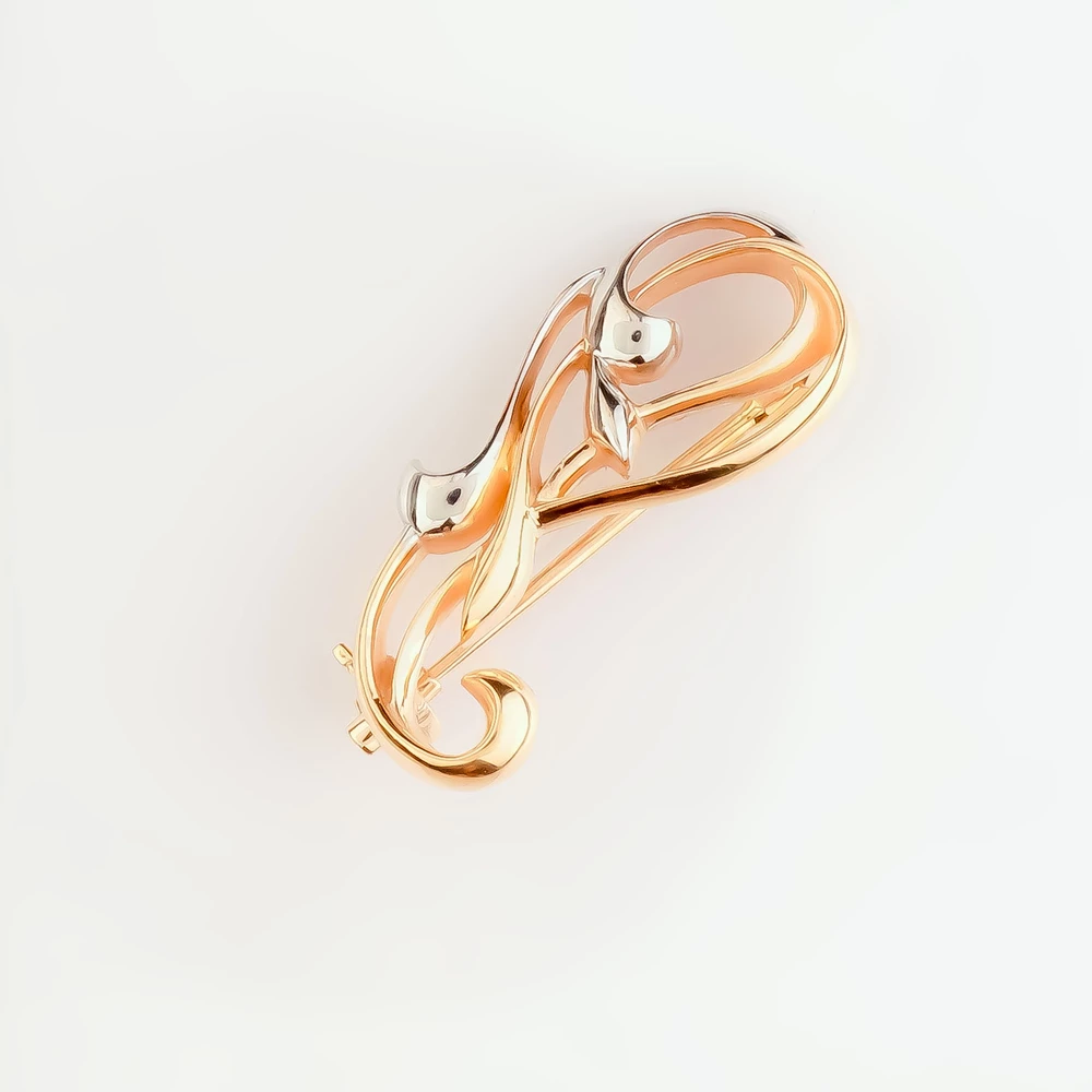 Брошь из красного золота 585 пробы