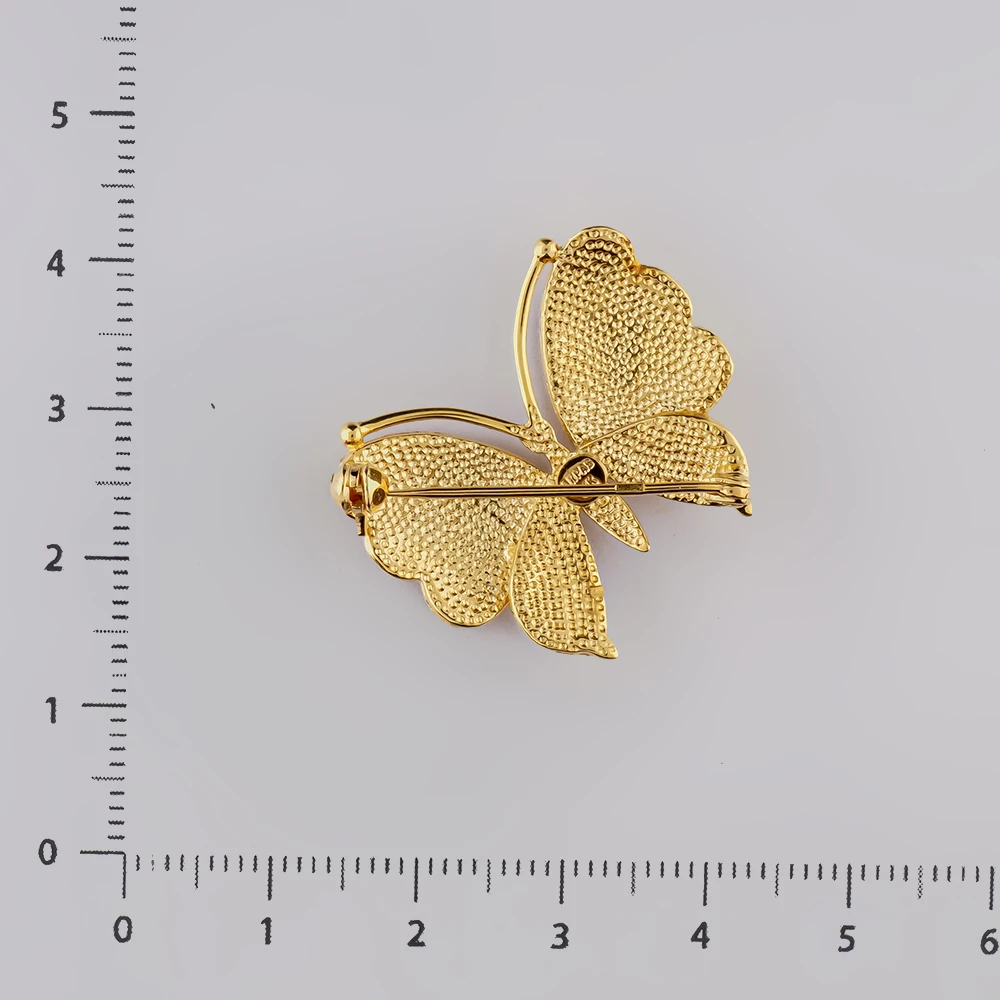 Брошь из желтого золота 585 пробы