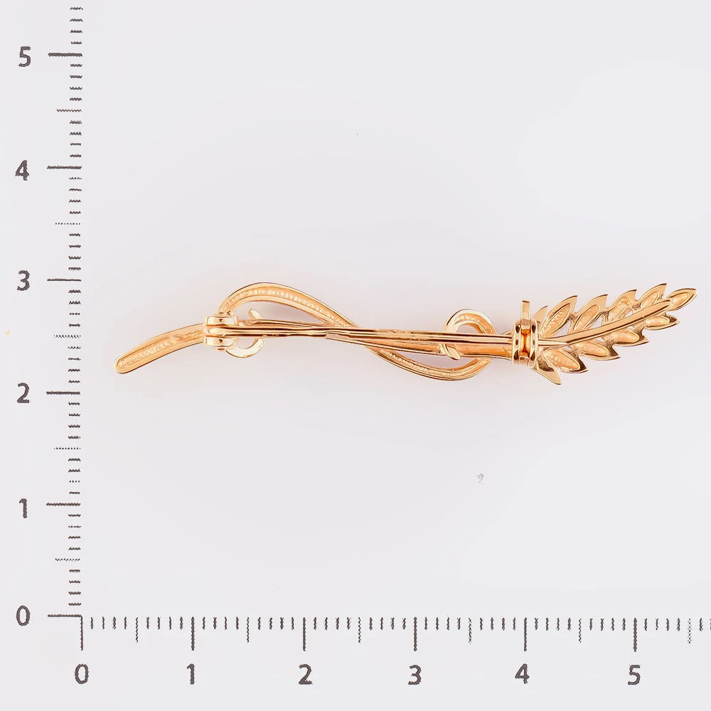 Брошь из красного золота 585 пробы