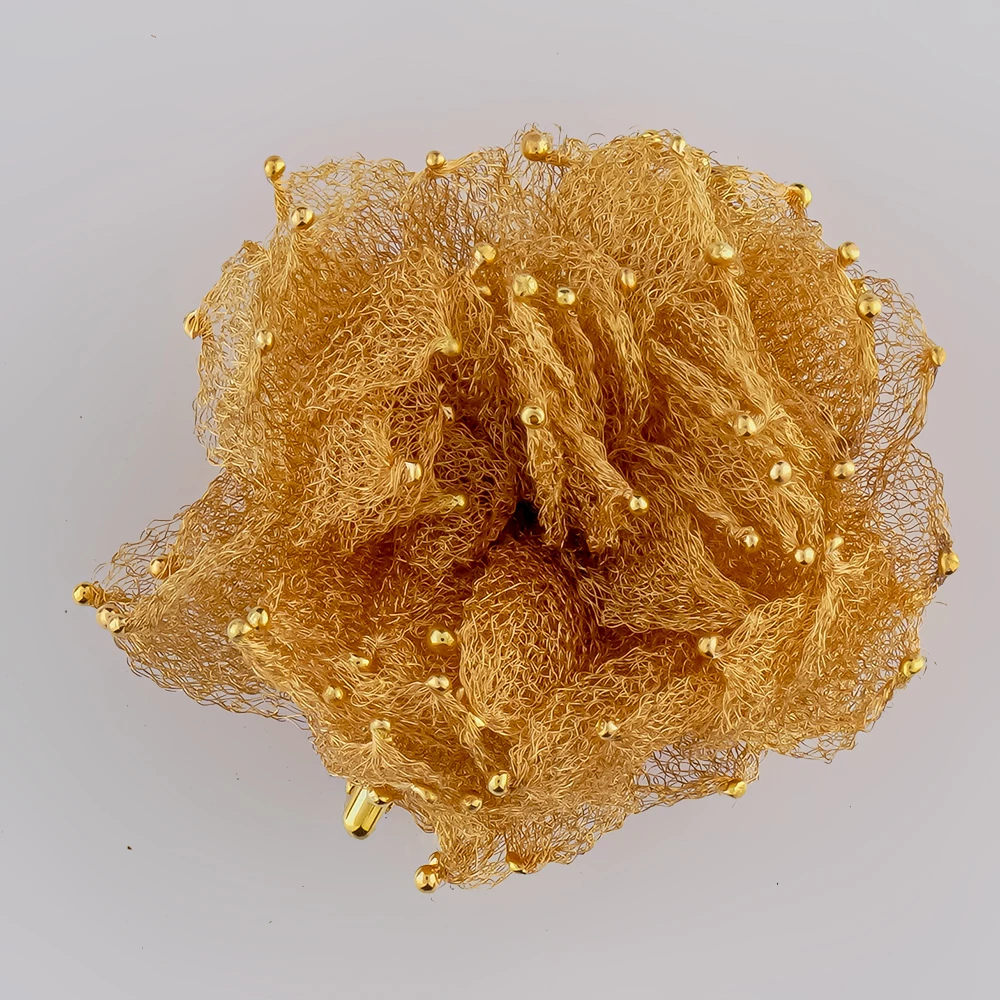 Брошь из желтого золота 750 пробы