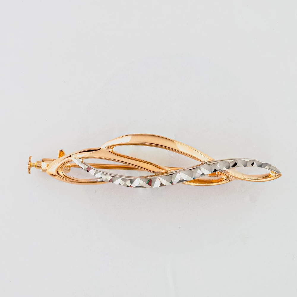 Брошь из красного золота 585 пробы