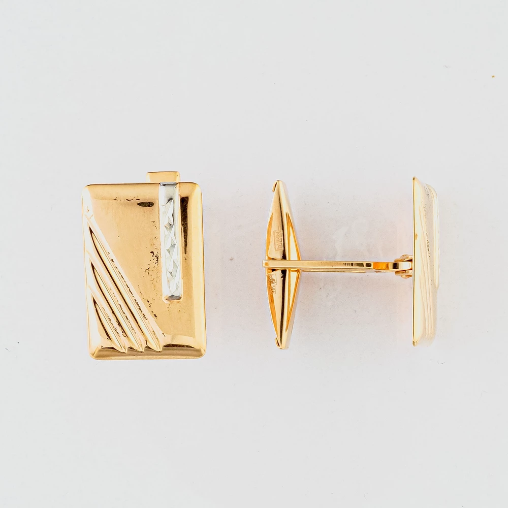 Запонки из красного золота 585 пробы