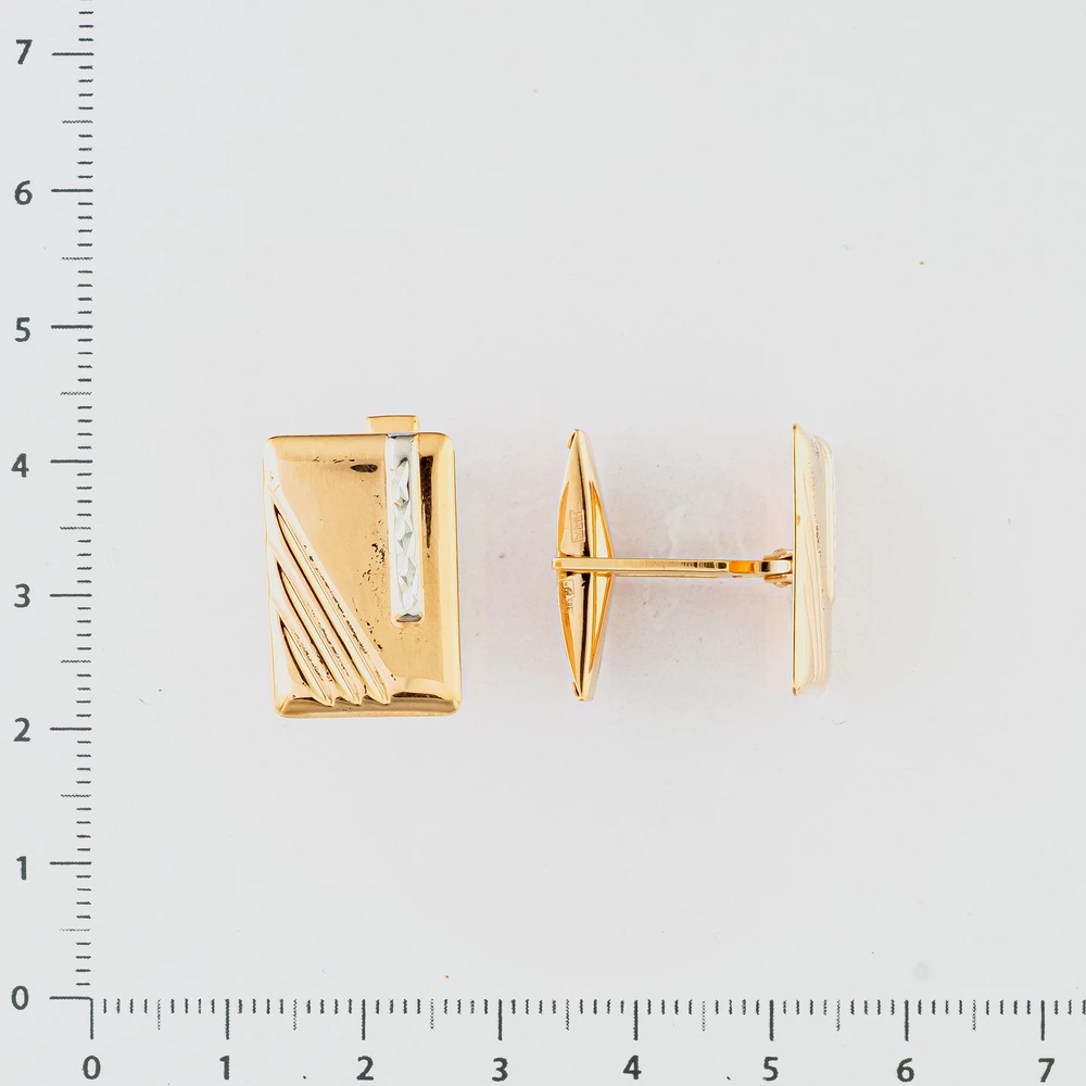 Запонки из красного золота 585 пробы