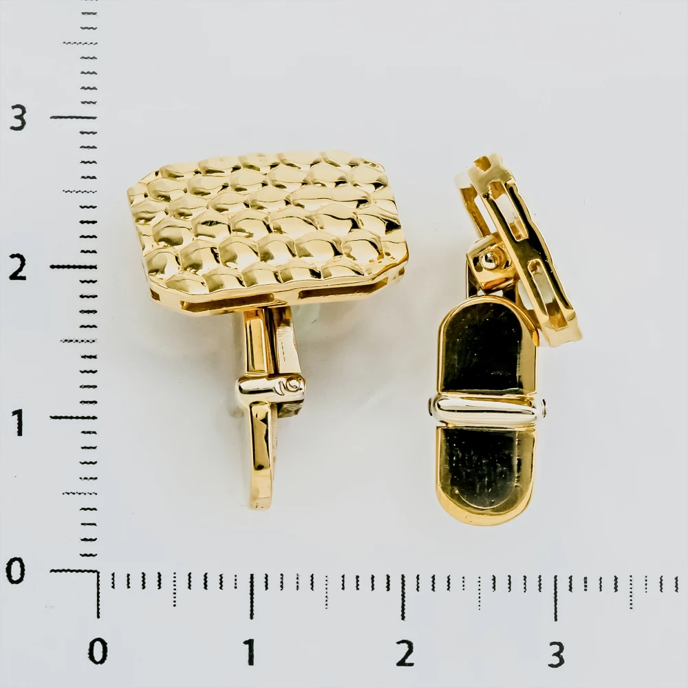 Запонки из желтого золота 750 пробы