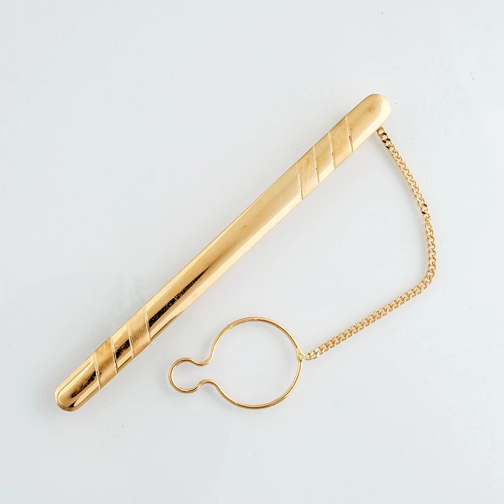 Зажим для галстука из красного золота 585 пробы