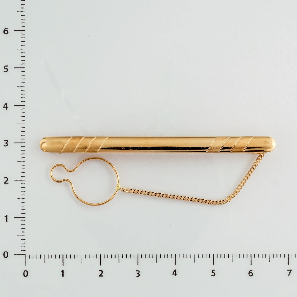 Зажим для галстука из красного золота 585 пробы