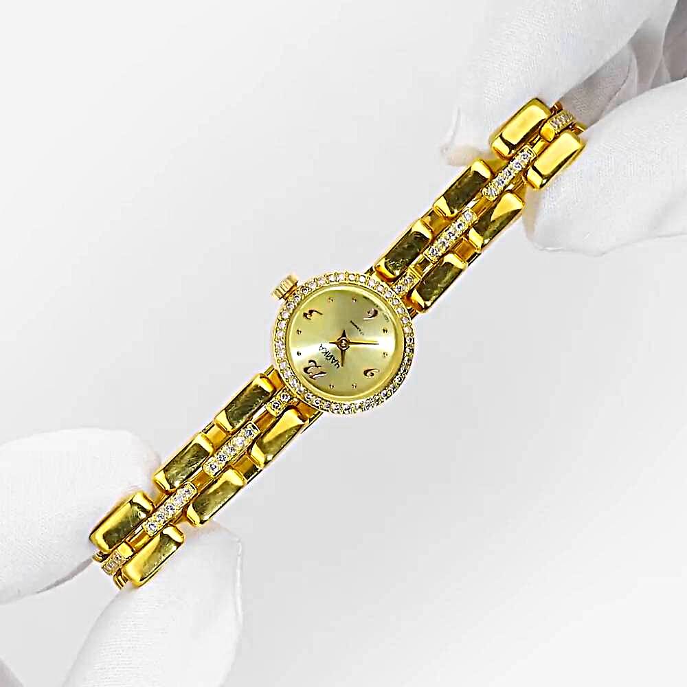 Часы с браслетом с бриллиантом из желтого золота 750 пробы 1