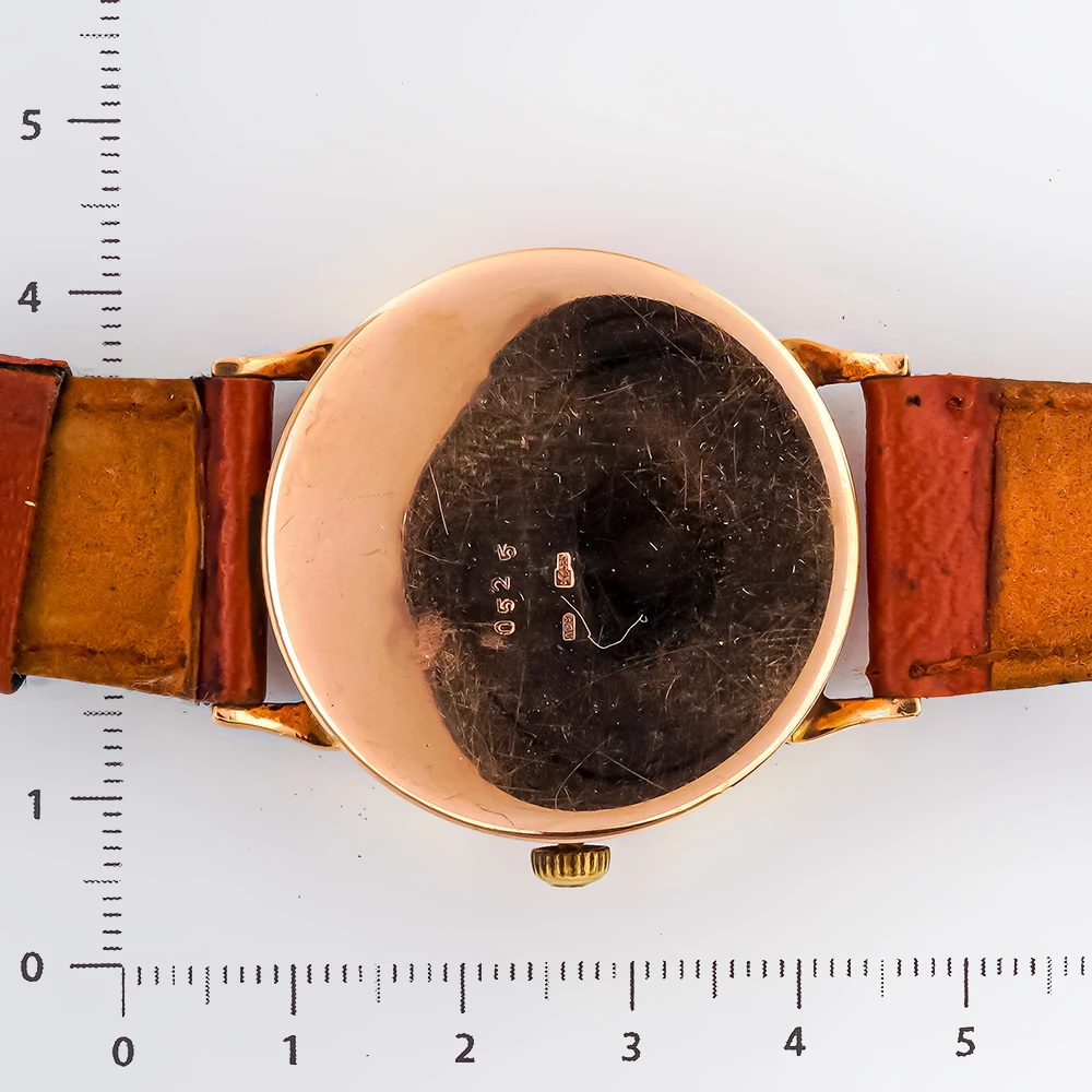 Часы с браслетом с часовой механизмом из красного золота 585 пробы