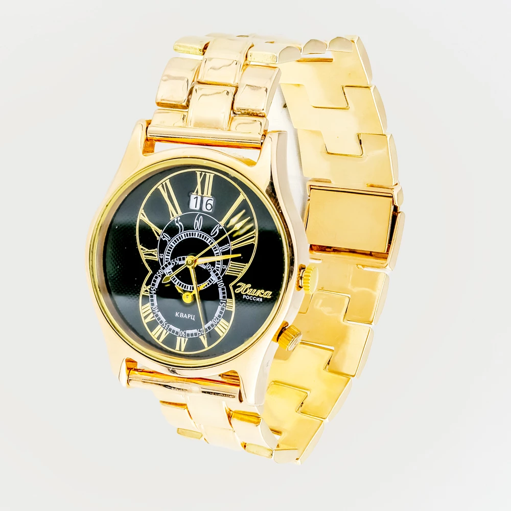 Часы с браслетом с фианитом из красного золота 585 пробы