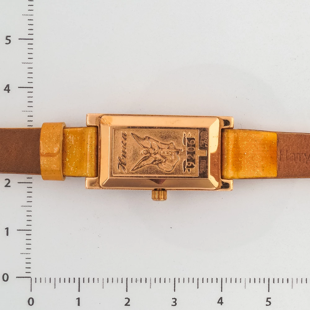 Часы с браслетом с часовой механизмом из красного золота 585 пробы