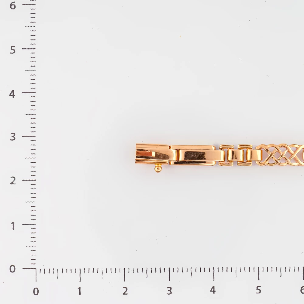 Часы с браслетом с часовой механизмом из красного золота 585 пробы