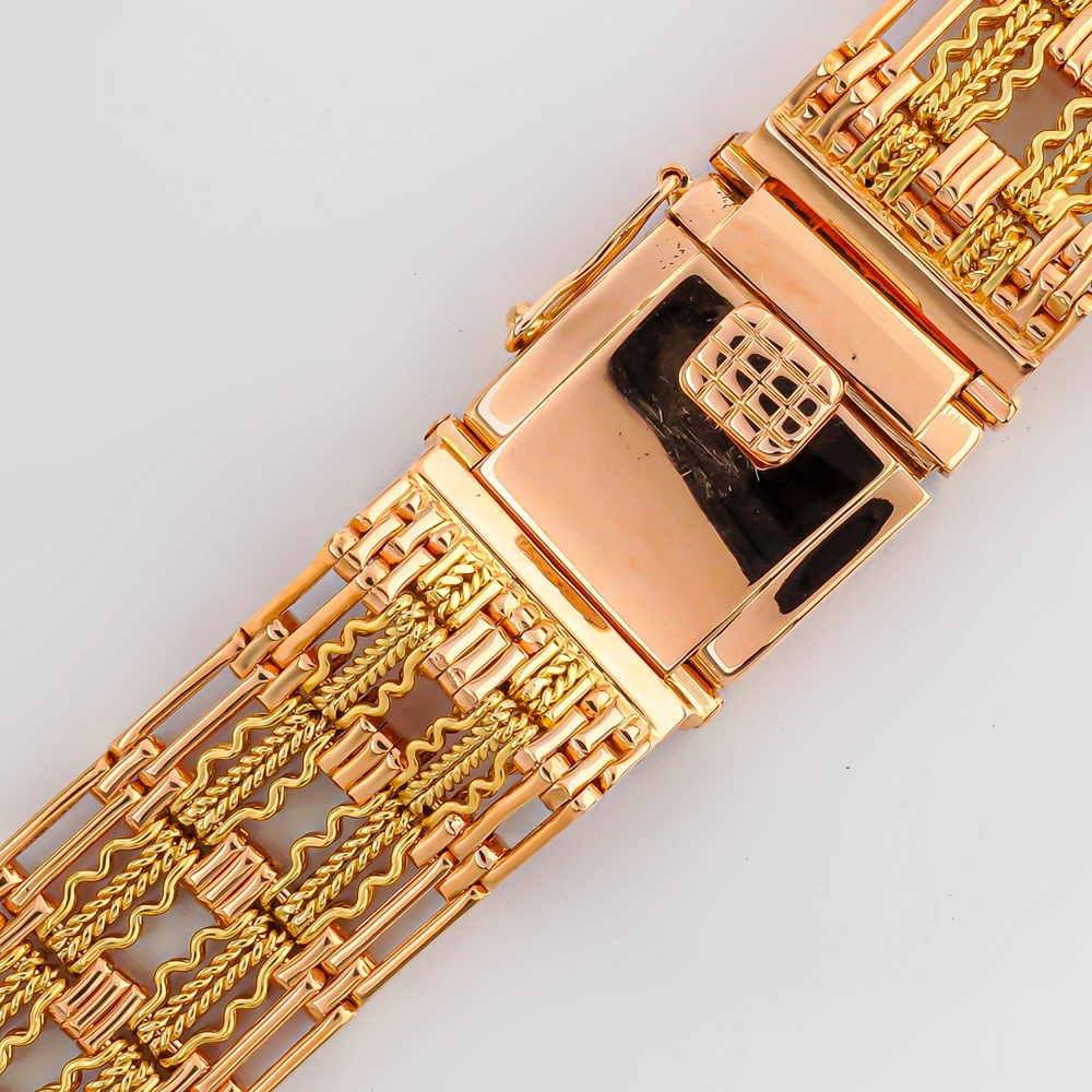 Браслет для часов из красного золота 585 пробы