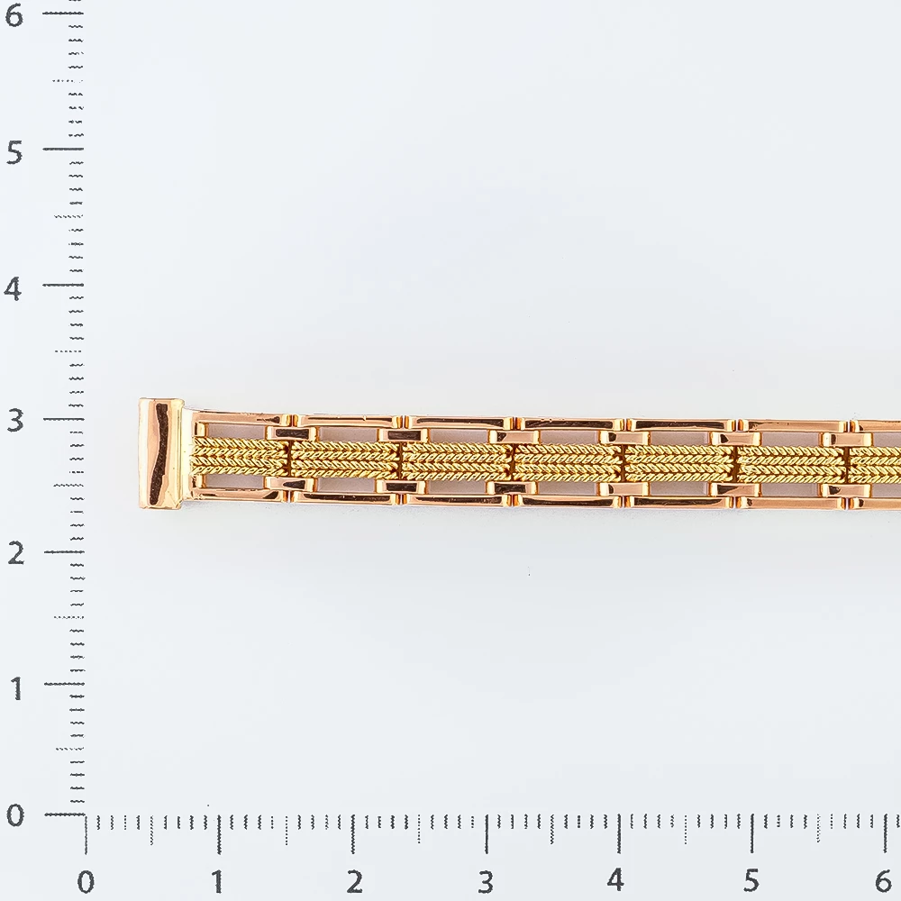 Браслет для часов из красного золота 585 пробы