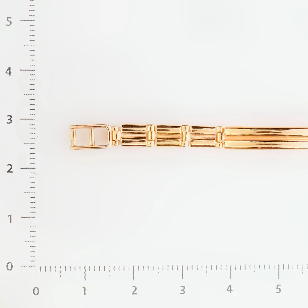 Браслет для часов с фианитом из красного золота 585 пробы