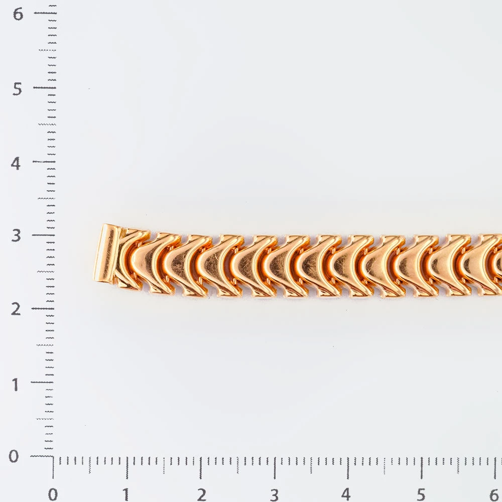 Браслет для часов из красного золота 585 пробы
