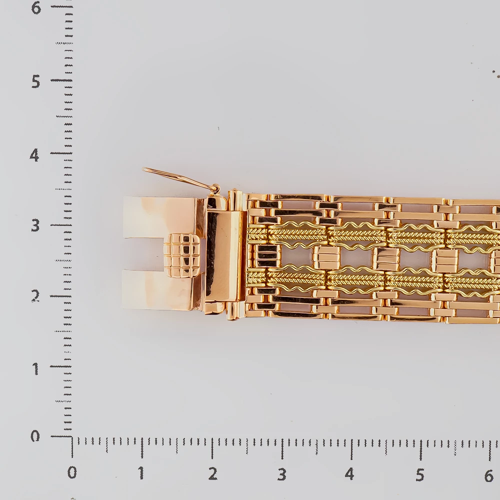 Браслет для часов из красного золота 585 пробы
