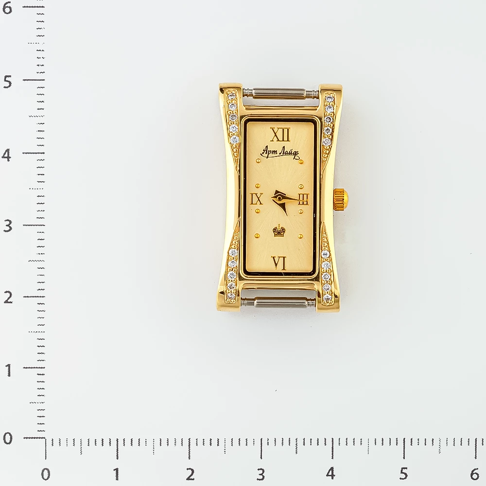 Часовой корпус с бриллиантом из желтого золота 585 пробы